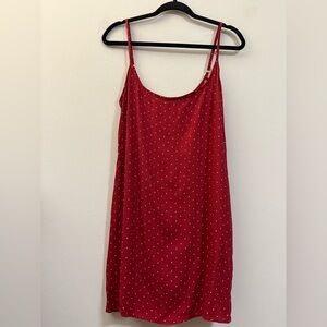 Reformation‎ Red Polka Dot Slip Dress in Red and White - XL